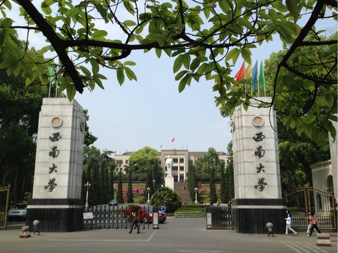 西南大学校门口照片