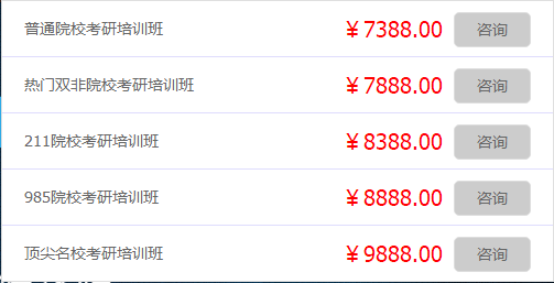 考研价格介绍