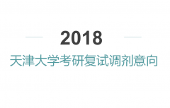 2018天津大学考研调剂意向填报及复试缴费已开通